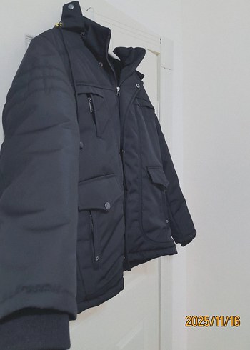 Siyah Kemerli Erkek Midi Ceket - Görsel 3