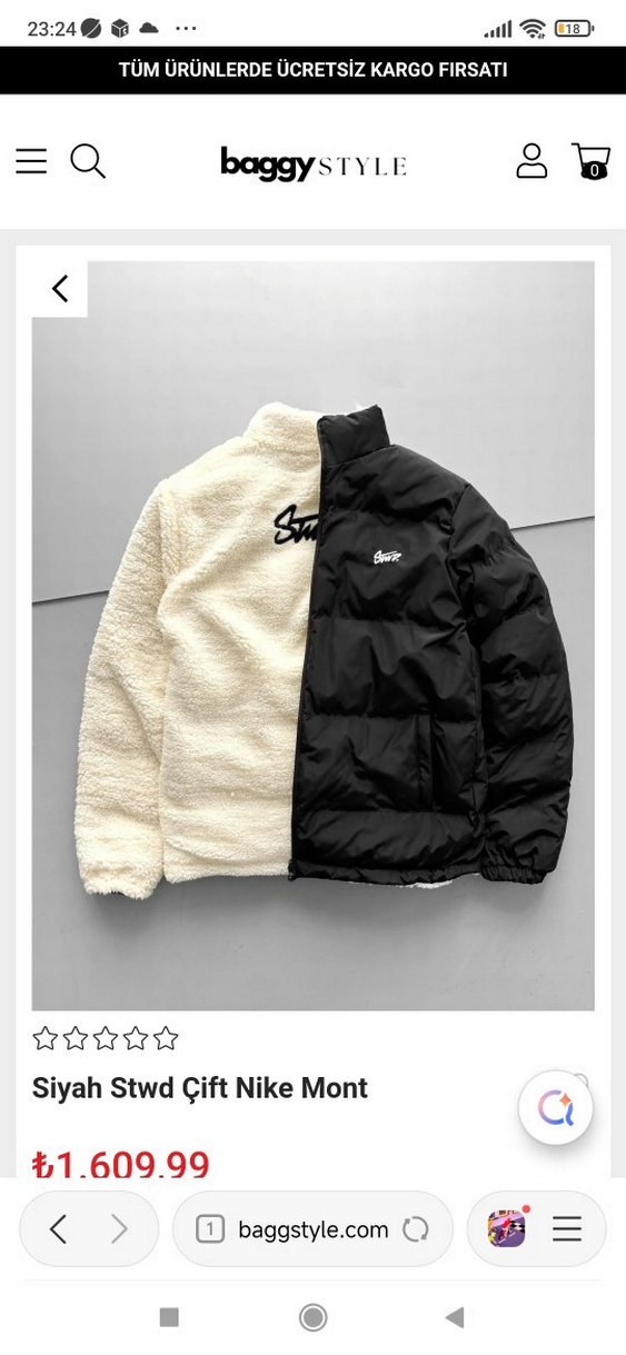 Siyah Fermuarlı Erkek Mont - Görsel 2