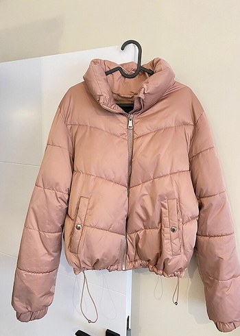 Bej Fermuarlı Midi Günlük Kadın Mont - Görsel 2