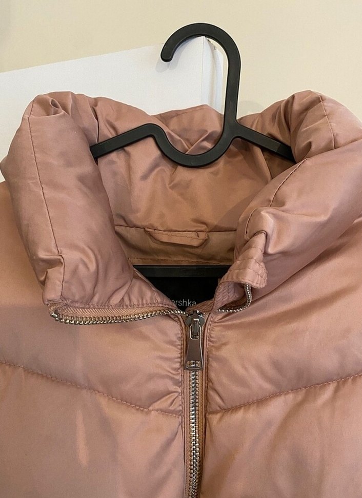 Bej Fermuarlı Midi Günlük Kadın Mont - Görsel 5