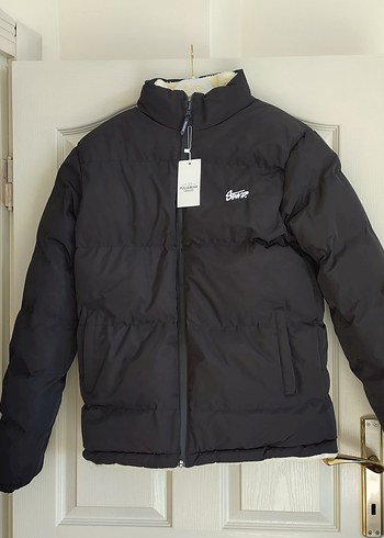 Siyah Fermuarlı Erkek Street Wear Mont - Görsel 2