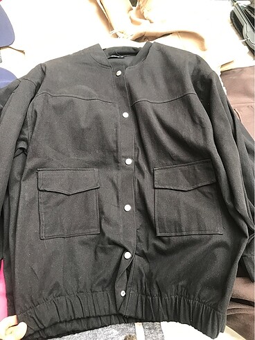 universal Beden Siyah bomber ceket