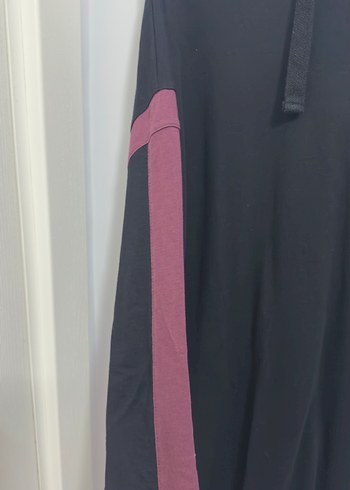 s Beden siyah Renk Siyah Kadın Kapüşonlu Sweatshirt elbise
