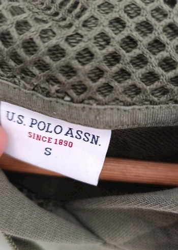 36 Beden Kadın Haki Kapüşonlu Uzun Kollu Sweatshirt