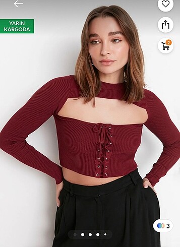 s Beden Trendyolmilla Crop Bluz