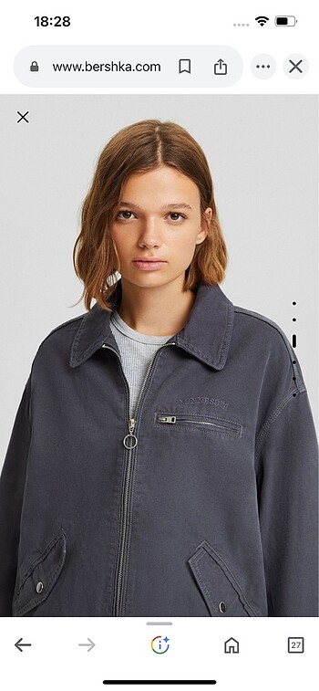 l Beden Bershka kapitone ceket