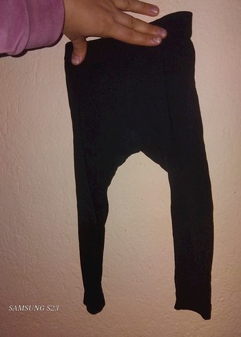 Kız Çocuk Siyah Elastik Tayt - Görsel 3