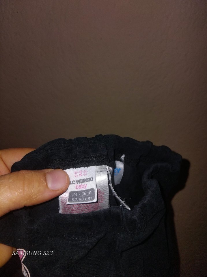 Kız Çocuk Siyah Elastik Tayt - Görsel 2