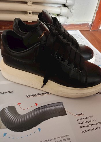 38 Beden Alexander McQueen Siyah Platform Topuklu Spor Ayakkabı