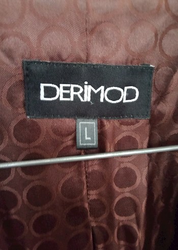Derimod Deri Düğmeli Vintage Kadın Ceket