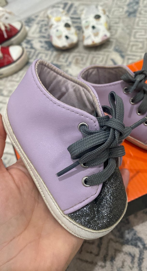 Mor Kız Bebek İlk Adım Ayakkabısı - Görsel 2