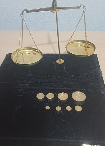 Sıfır pirinç el yapımı adalet terazisi 