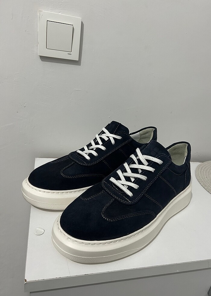 Avva Lacivert 0 süet deri ayakkabı - Görsel 2