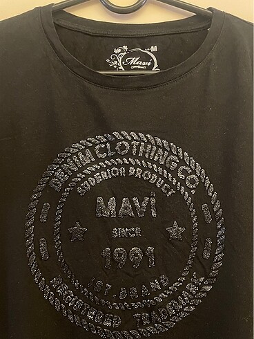MAVİ SİNCE 1991 BASKILI SİYAH T-SHİRT