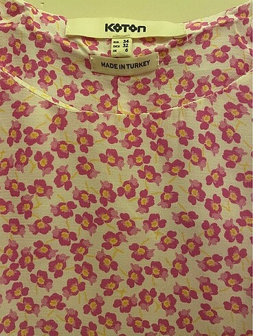 xs Beden pembe Renk KOTON ASKILI ÇİÇEK DESENLİ CROP