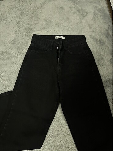 30 Beden addax mom jean siyah pantolon