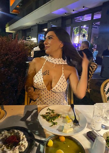 s Beden Beyaz Puantiyeli Şeffaf V Yaka Büstiyer