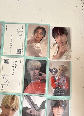 txt huening kai hyuka pc photocard imzali signed cardlar japon j