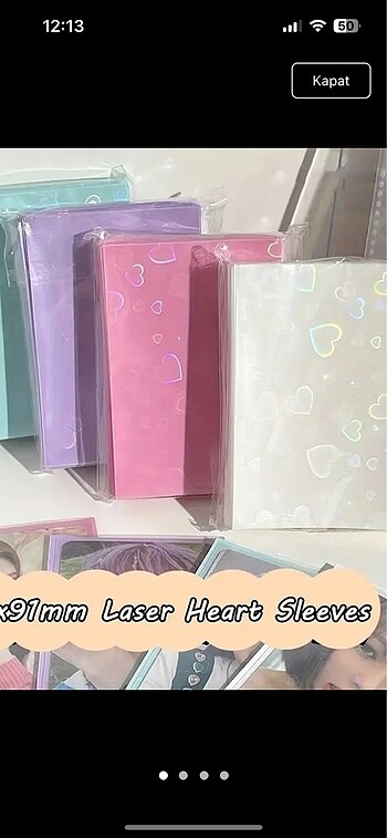 50 adet sleeve