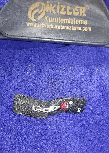 xl Beden lacivert Renk Düğmeli Kapüşonlu Lacivert Kaban