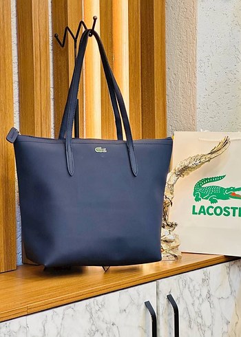 Beden çeşitli Renk Lacoste Kahverengi Deri Kadın Çanta