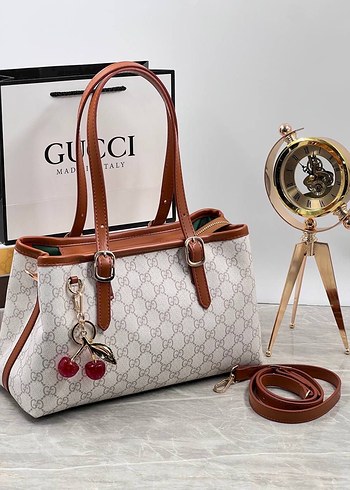 Klasik Gucci Deri Beyaz Kadın Çanta a kalite ürün