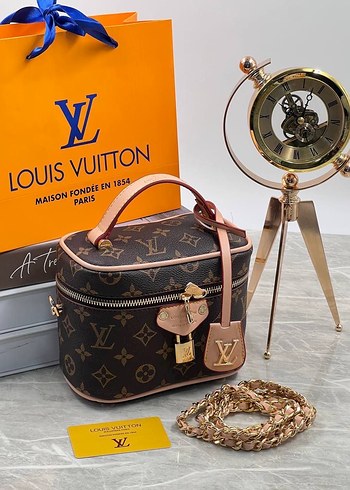  Beden Louis Vuitton Kahverengi Deri Baskılı Kadın Çanta