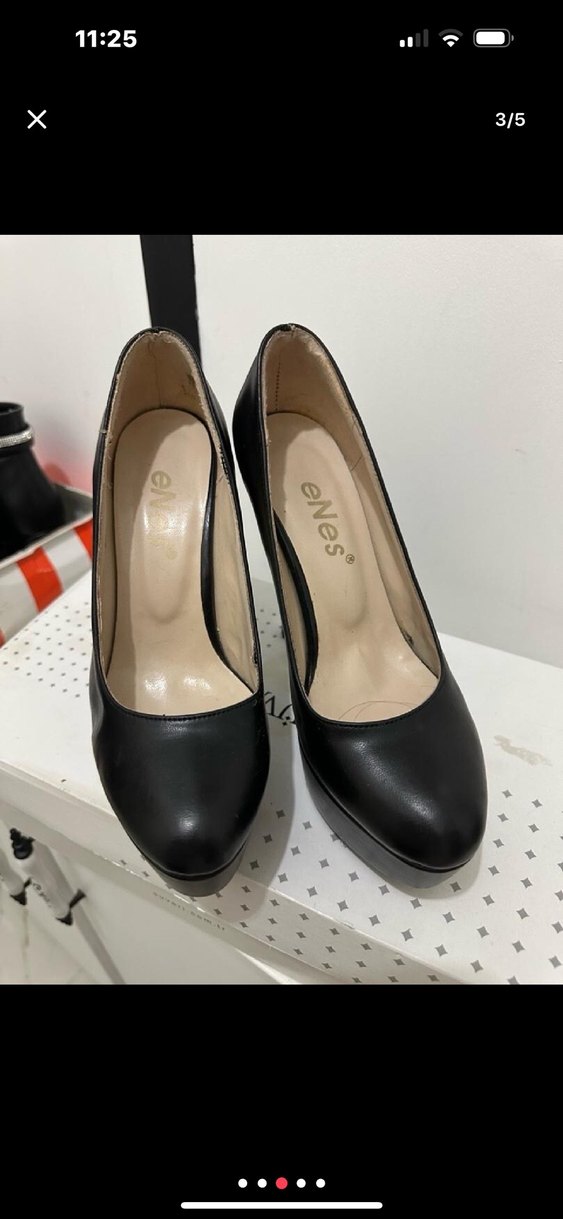 Siyah Platform Topuklu Kadın Stiletto iki defa giyildi temiz - Görsel 3