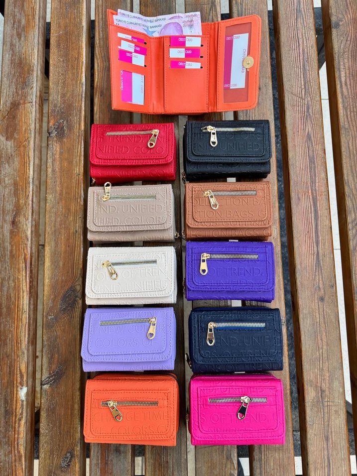 Kadın Mavi Denim Fermuarlı Cüzdan - Görsel 3