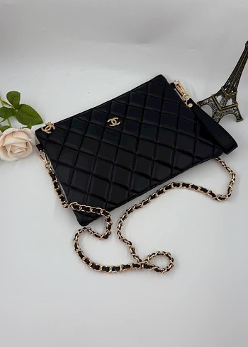 Chanel Zincir Detaylı Beyaz Deri Kadın Çanta