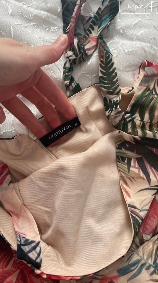 Bohem Çok Renkli Mini Straplez Elbise - Görsel 2