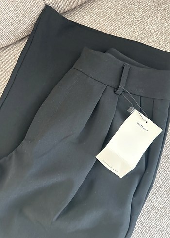 Siyah Kadın Kumaş Pantolon - Görsel 11