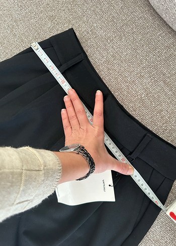 Siyah Kadın Kumaş Pantolon - Görsel 8