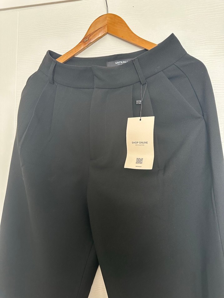 Siyah Kadın Kumaş Pantolon - Görsel 2