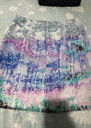 Bohem Midi Bağlama Desenli Drapeli Etek koton yazlık etek - Görsel 4