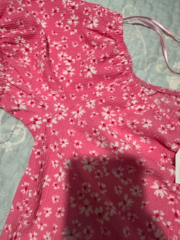 Dantel Detaylı Pembe Mini Bluz - Görsel 3