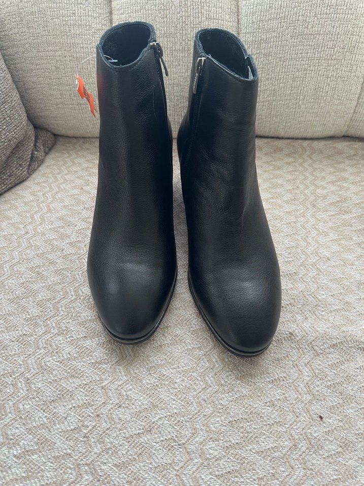 Kadın Siyah Gerçek Deri Tokalı Topuklu Bot inci - Görsel 2