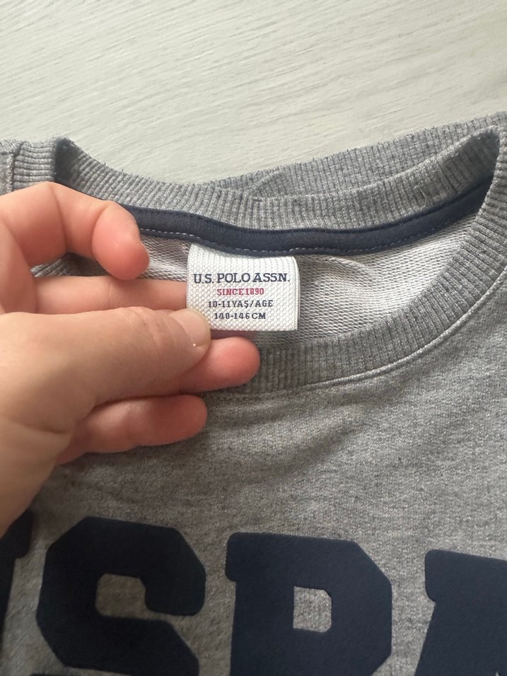 USPA Gri Erkek Çocuk Sweatshirt Uzun Kollu - Görsel 3