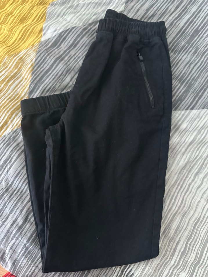 Erkek Çocuk Fermuarlı Rahat Kesim Siyah Pantolon - Görsel 2