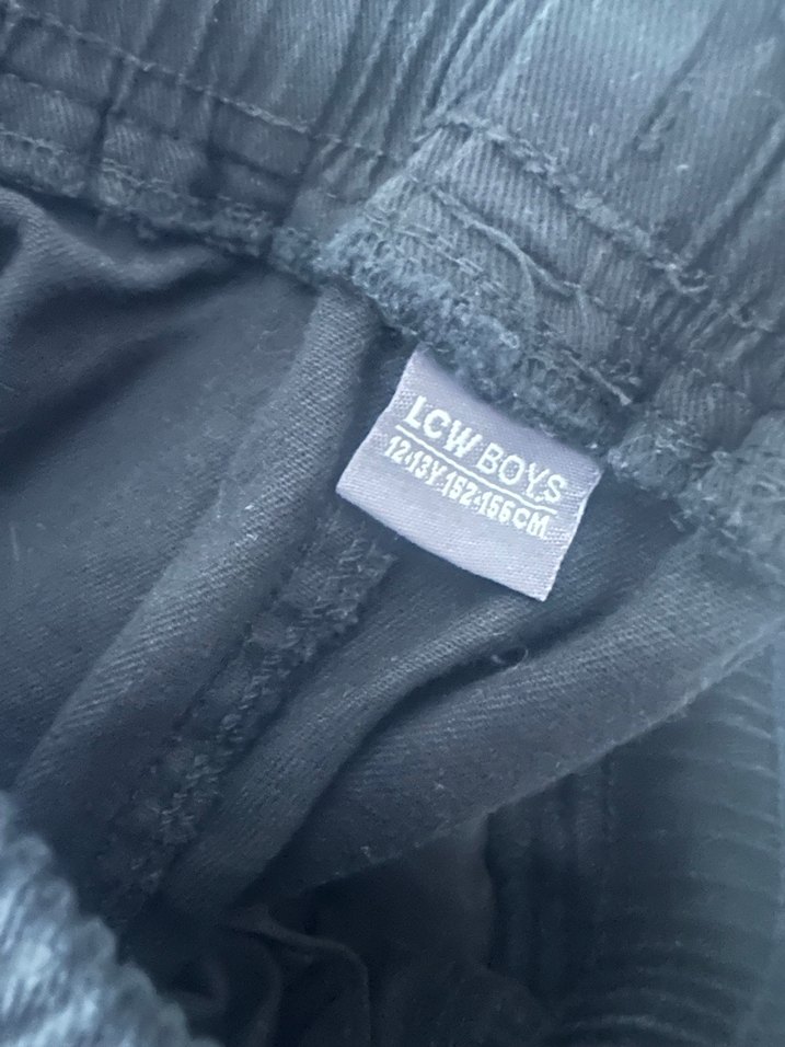 Erkek Çocuk Fermuarlı Rahat Kesim Siyah Pantolon - Görsel 3