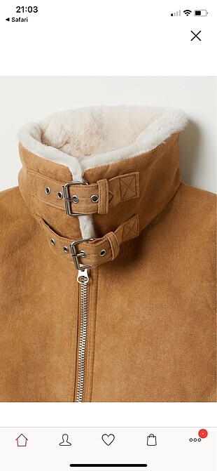 H&M içi peluş kürk mont