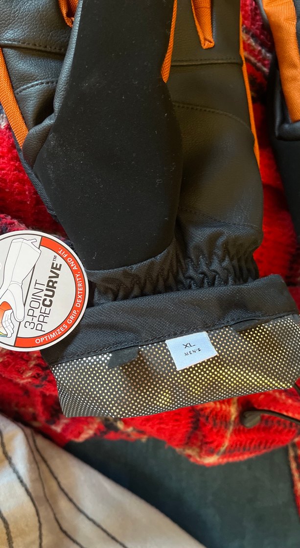 Orjinal USA columbia Erkek Turuncu Deri
 Siyah Eldiven - Görsel 2