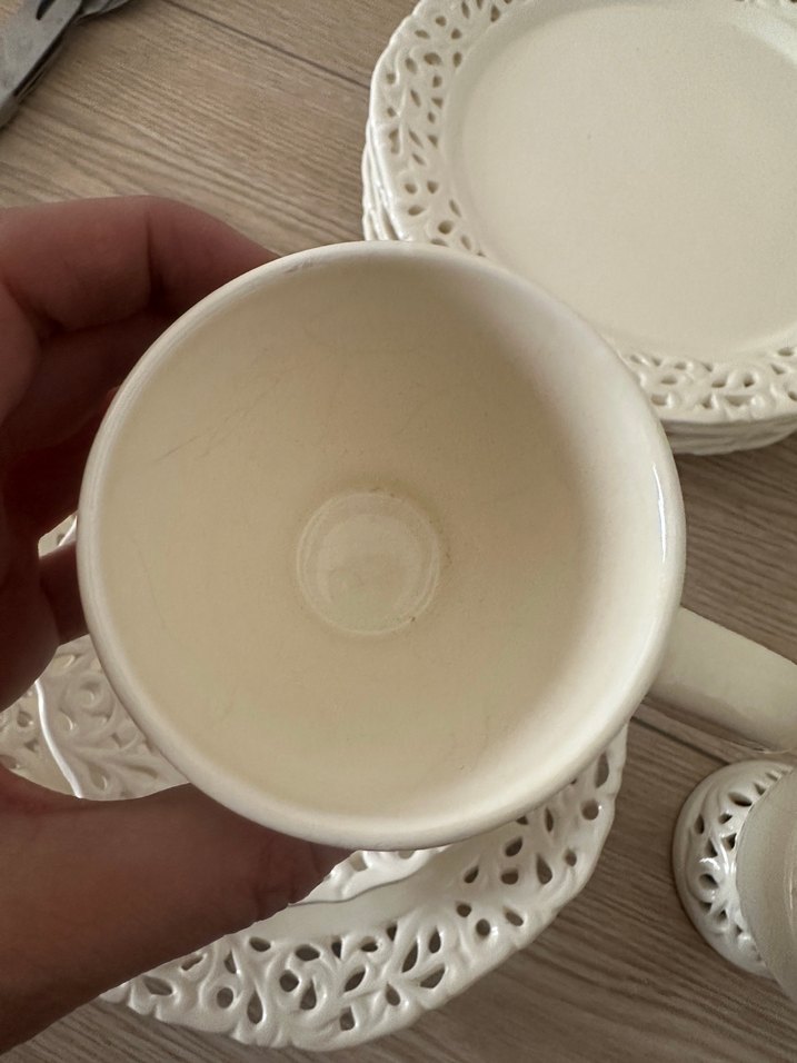Beyaz Delikli Desenli Porselen Fincan Takımı trio fiyatı - Görsel 2