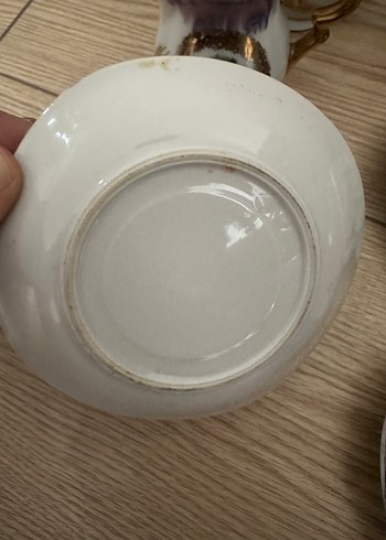 Avrupa Mor Tonlu Porselen Çay Seti - Görsel 5