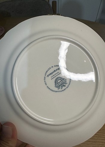 Bordo Desenli Porselen Çay Seti Villeroy boch pasta tabağı - Görsel 2