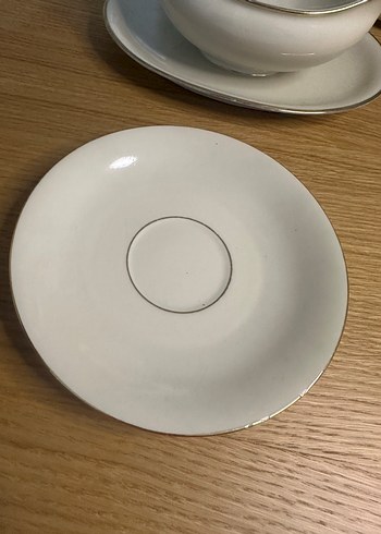 Beyaz İnce Kenarlı Porselen Çay fincanı - Görsel 4