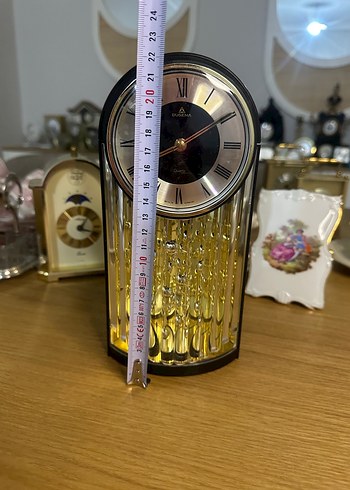 Parlak Altın Masa Saati Alman hareketli saat - Görsel 6