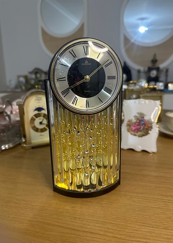 Parlak Altın Masa Saati Alman hareketli saat - Görsel 2