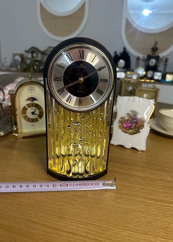 Parlak Altın Masa Saati Alman hareketli saat - Görsel 7