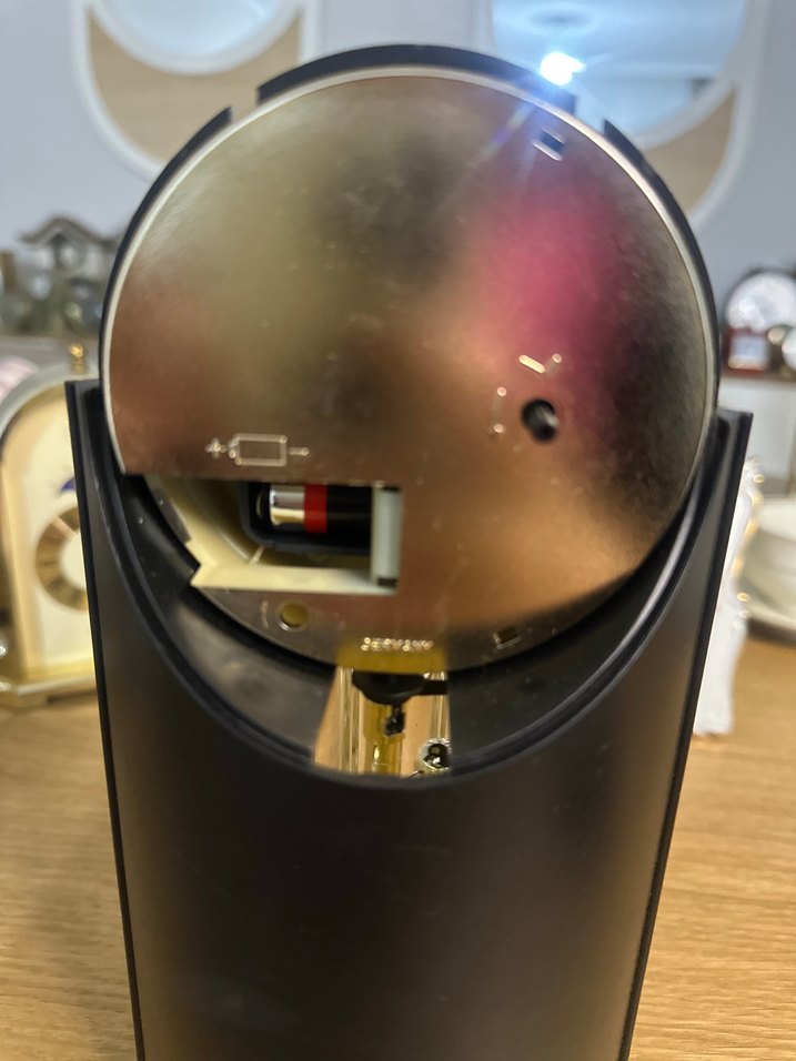 Parlak Altın Masa Saati Alman hareketli saat - Görsel 4